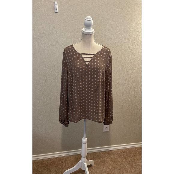 Cruel Denim Women’s Light Brown Blouse Size Large - Picture 1 of 5